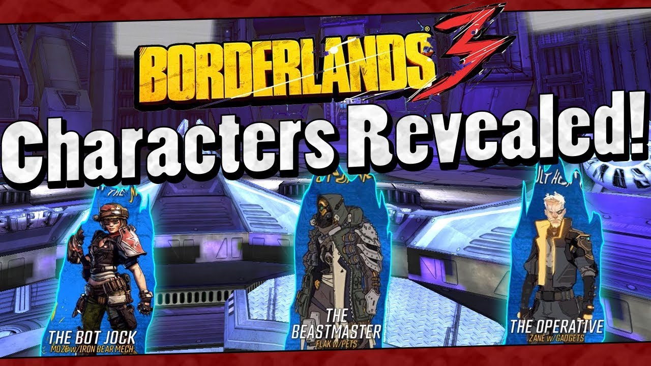 Borderlands 3 Playable Characters Revealed! (Bot Jock, Beastmaster, Operative)