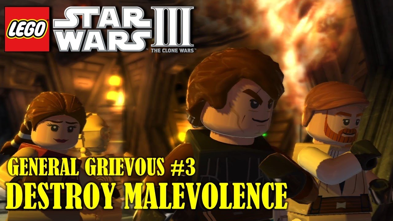 Misbruge dårlig Zoologisk have LEGO Star Wars III: The Clone Wars - General Grievous Chapter #3: Destroy  Malevolence - YouTube