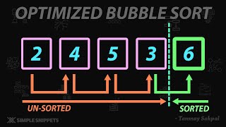 Optimized Bubble Sort Algorithm | (Algorithm with C++ Program) | Sorting Algorithms in DS