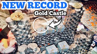 NEW RECORD GOLD CASTLE Inside The High Limit Coin Pusher Jackpot WON MONEY ASMR screenshot 4