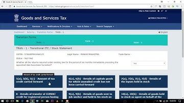 How to fill GST TRANS 1 FORM