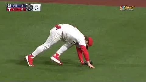Bryce Harper Incredible Diving Catch! | Phillies vs Brewers 5.13.19