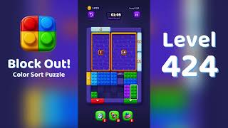 Block Out Level 424 Walkthrough 🧩 | All Levels Solution | Mini Boss
