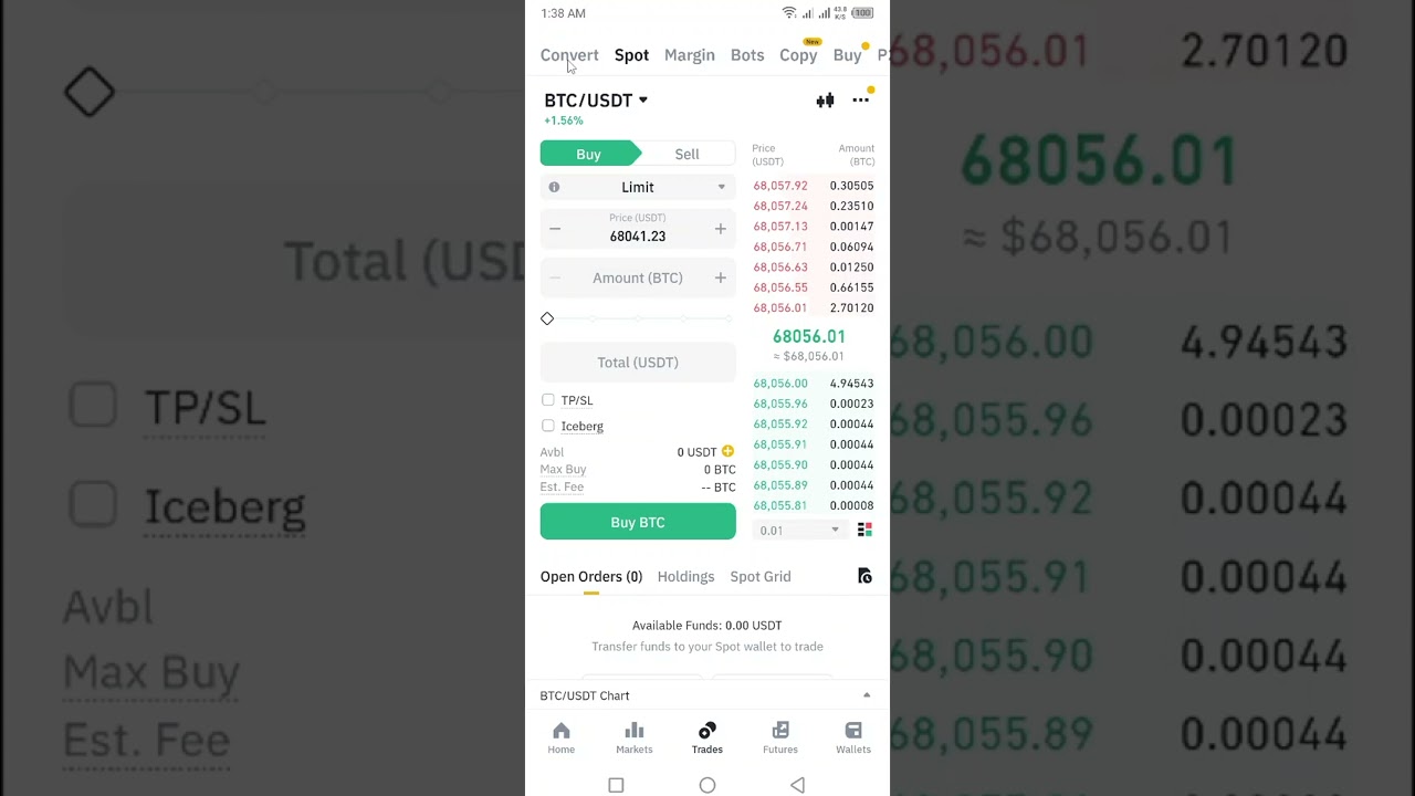 Convert USDT to BTC On Binance - YouTube