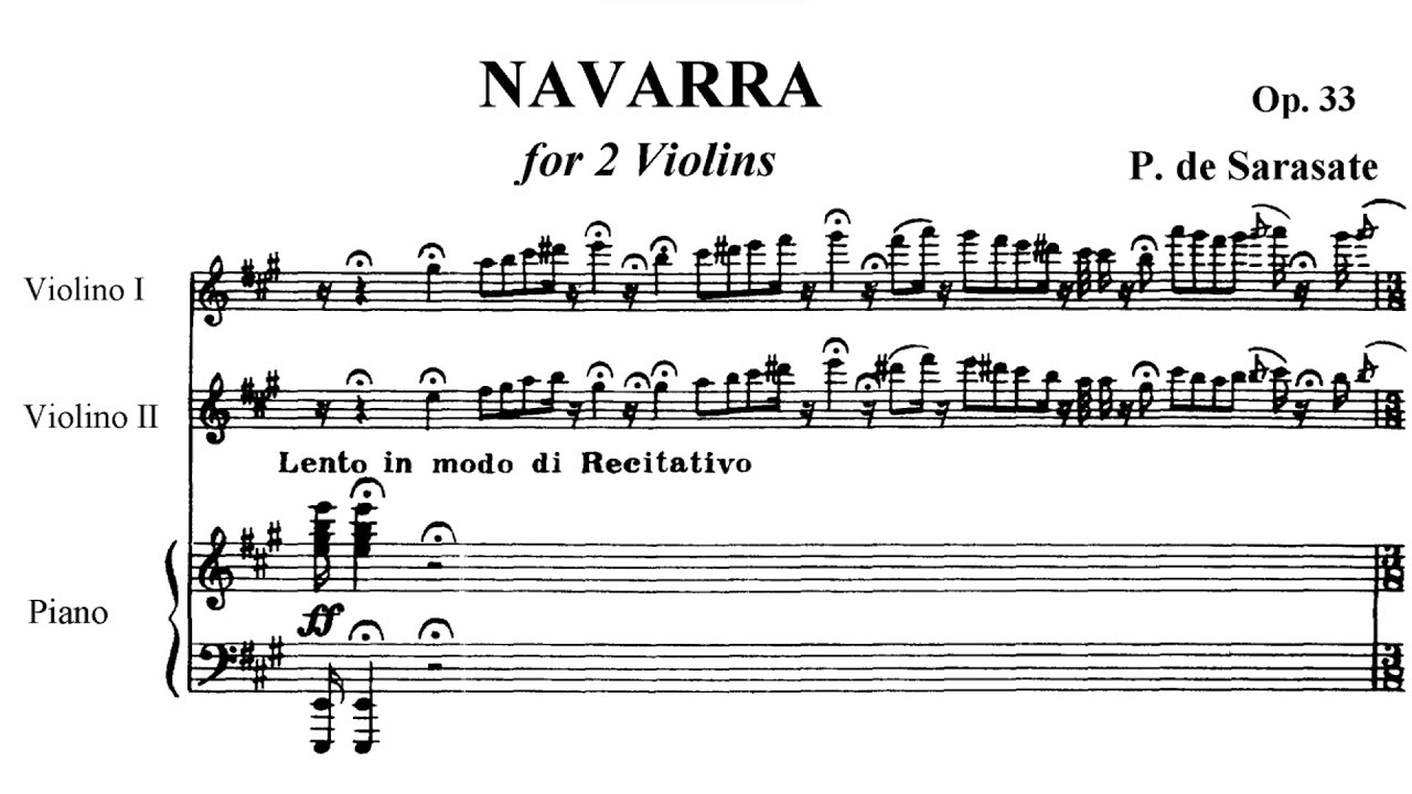 P. d. Sarasate - Navarra, Op.33