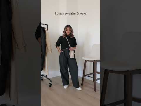 5 Ways To Style A Black Sweater Blacksweater Waystostyle Winteroutfitideas Stylingtips Style