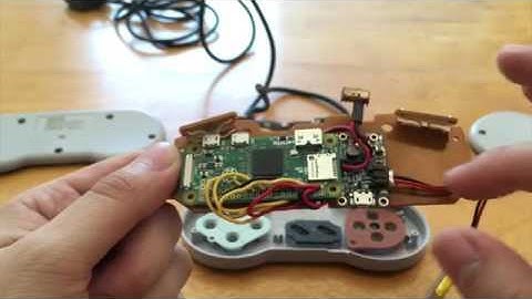 Raspberry Pi Zero inside an SNES Controller - The SNS-005Z installation.