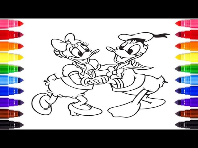 Donald Duck And Daisy Coloring Pages Donald And Daisy Coloring Page