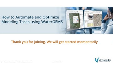 Part 1: How to Automate and Optimize Modeling Tasks using WaterGEMS