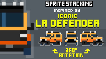 Relaxing Pixel Art iconic SUV Build | 360° Sprite Stacking Time-lapse