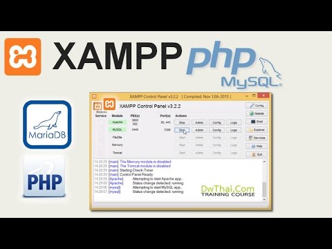 โหลดxampp  Update New  ติดตั้ง XAMPP และการ Config เพื่อใช้ภาษา PHP และ Dreamweaver Database (XAMPP Setup)