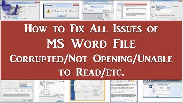 How to Fix All Issues of MS Word File Corrupted/Not Opening/Unable to Read/etc [Urdu/Hindi/English]