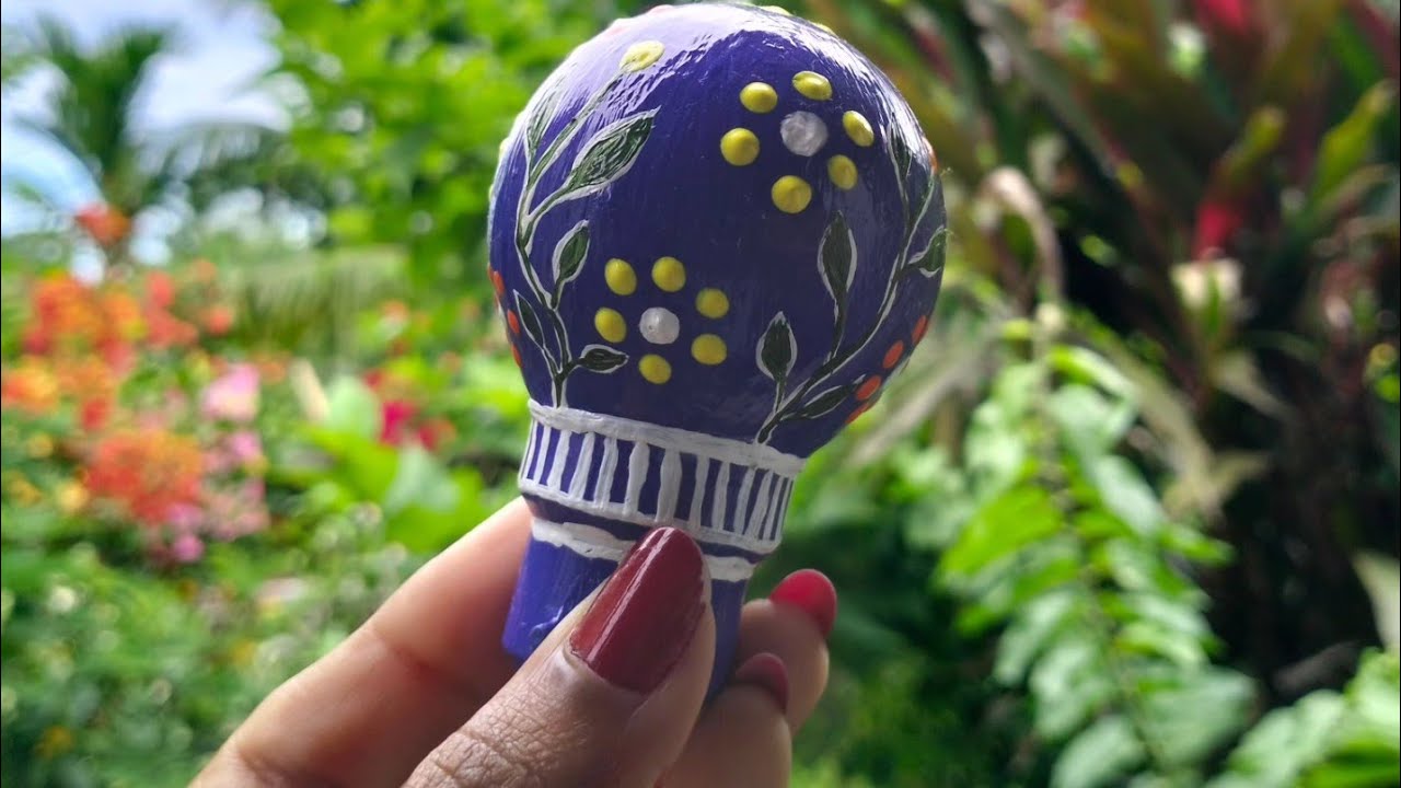 Reuse Of Bulb//Old Bulb Recycling Idea//Light Bulb Painting Tutorial//Old Light Bulb Decoration