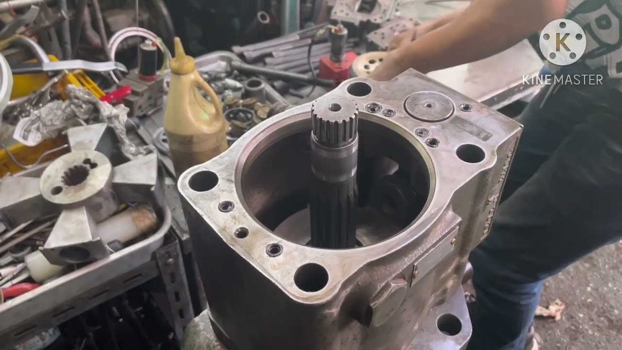 วิธีและขั้นตอนซ่อมปั้มรถขุด VOLVO-EC210B  K3V112DT มาจาก จังหวัด นครพนม