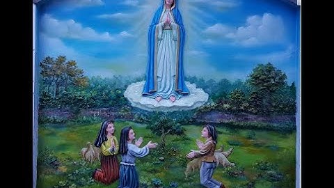 Đắp Vẽ Phù Điêu Tranh Đức Mẹ Fatima siêu thực