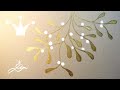 Mistelzweig mit Markern zeichnen in Gold und Weiß 🍂 schnell &amp; einfach 🌟 How to draw a mistletoe