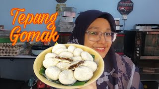 Kuih Tepung Gomak inti Kacang Hijau |  Mochi Malaysia