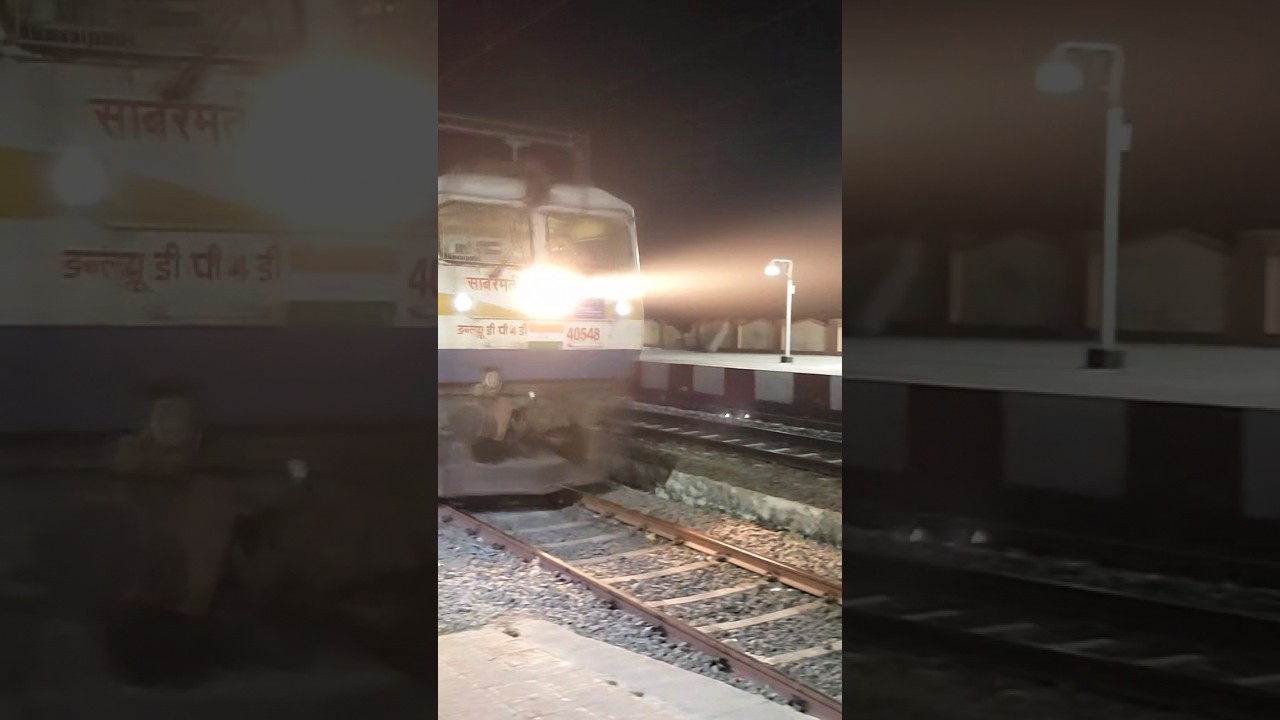 Sabarmati WDP4D horn _ 19252 Okha - Veraval Somnath Express arriving Dwarka.