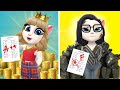 Student rich vs broke student  my talking angela 2