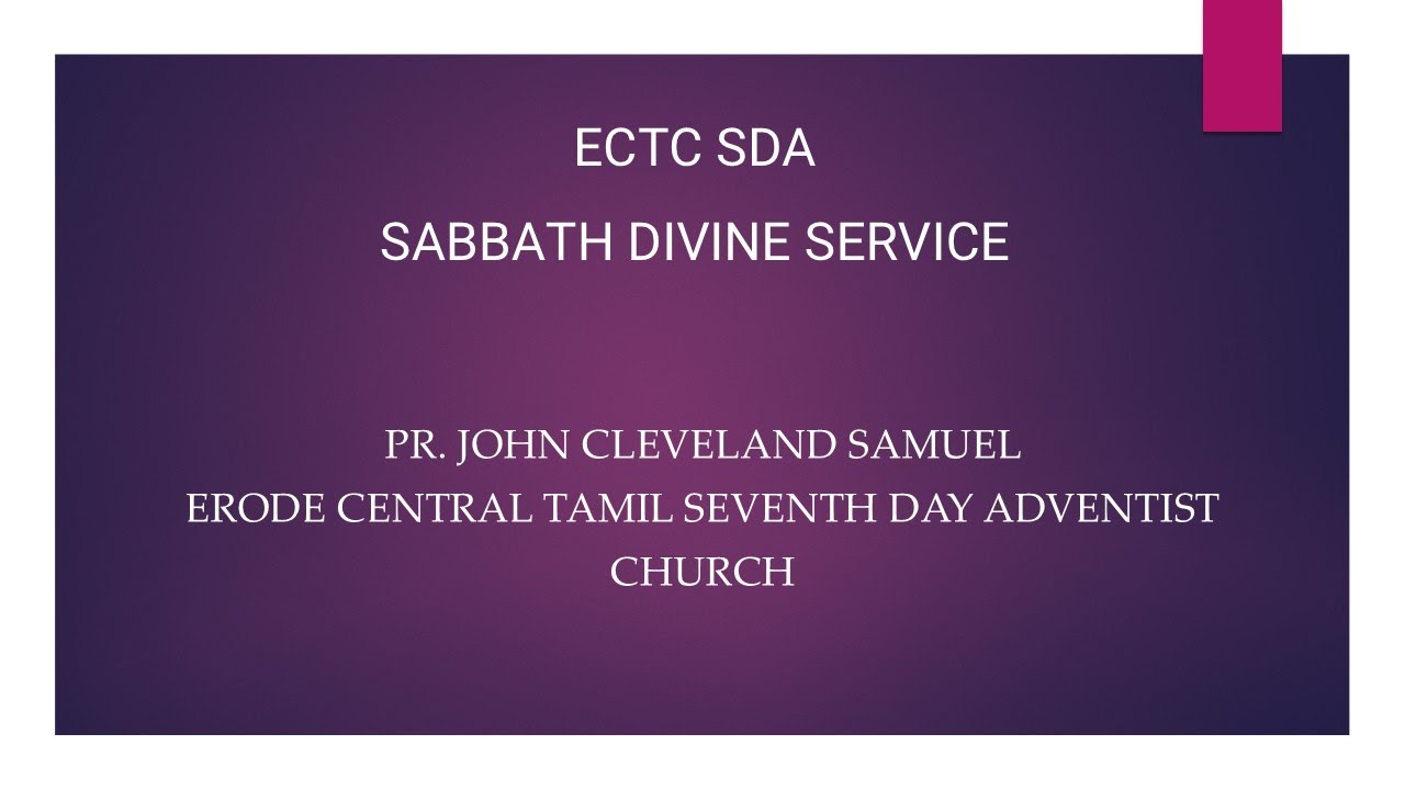 SABBATH VESPERS SERVICE | ECTC SDA |PAS. DOSS KUMAR