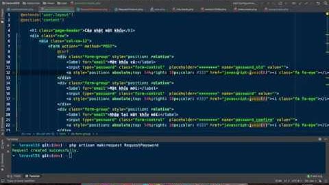Bài 65-2 - Lưu thông tin thay đổi mật khẩu