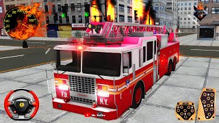 Épique Camion de Pompiers Rosenbauer - Firefighter Extinguishes Fire City | Android Gameplay iOS screenshot 1