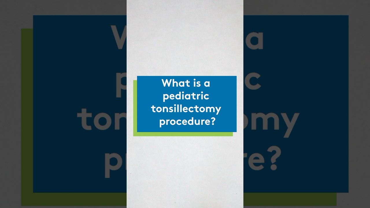 What is a pediatric tonsillectomy procedure?