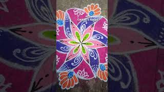 Pongal rangoli design | #shorts  |Margali matha kolangal | flower rangoli design