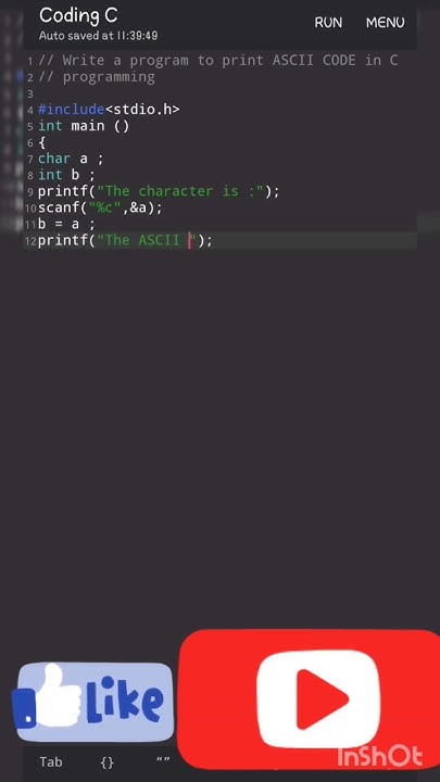 #ascii code || ascii value || ASCII code || ascii value program in c ...