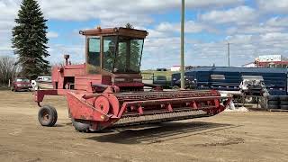 MF 885 swather with 16’ auger header, SELLING: June 6 ,2026 @fraserauction.com