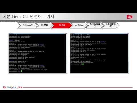 [EDISON_CFD 실습] 기본 Linux CLI 명령어-예시