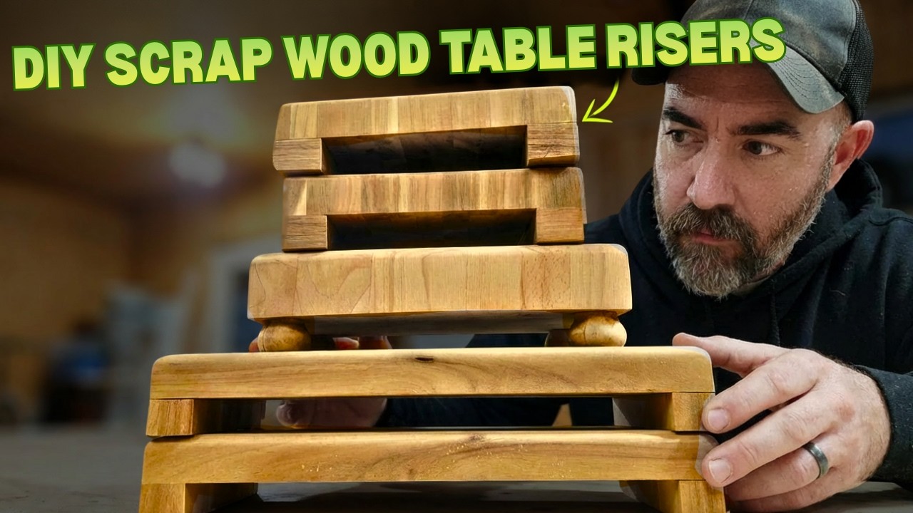 DIY Scrap Wood Table Risers For Countertop Decor 