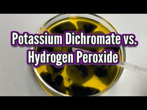Reduction of Potassium Dichromate in RamZland!⚗️ K2Cr2O7+4H2O2+H2SO4→2CrO5+K2SO4+5H2O #Redox #Lab - youtube