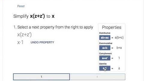 Digital Design zyBook: Boolean algebra tool demo