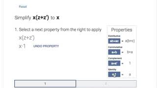 Digital Design zyBook: Boolean algebra tool demo