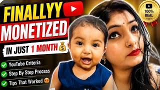 How I Monetized My YouTube in 1 Month — Full Journey + Strategy 😍💰