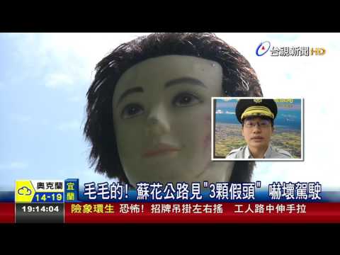 毛毛的!蘇花公路見3顆假頭嚇壞駕駛