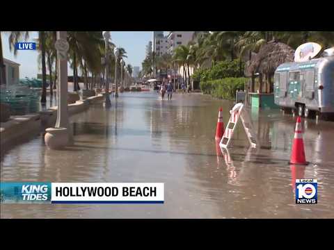 King tide causes flooding in Hollywood Beach