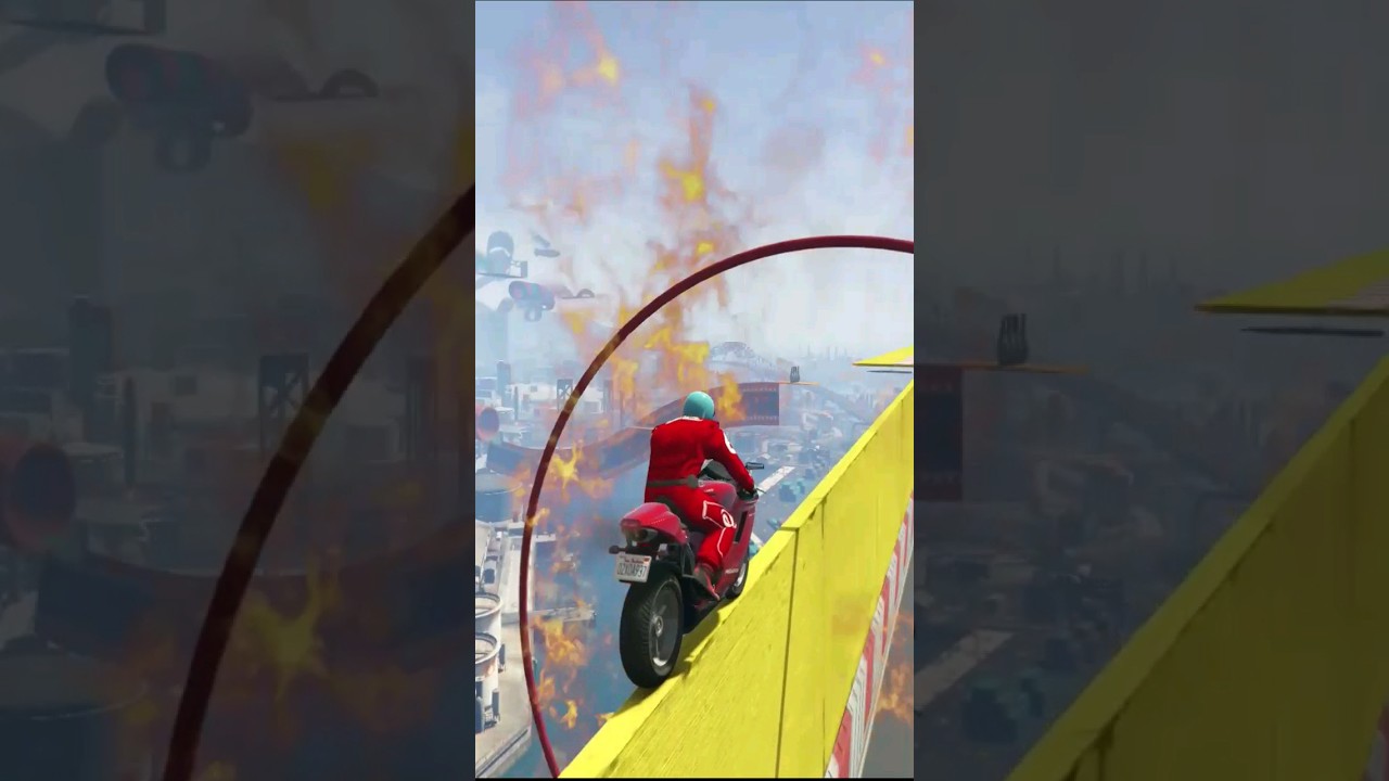 Hardest Bike Parkour in GTA 5 Stunt Race 