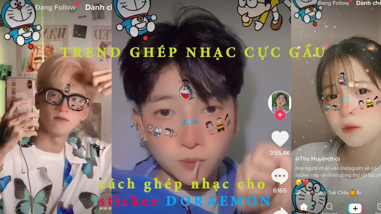 Cách Ghép Nhạc Cho Sticker Doraemon Tạo Trend Cực Gầu Trên Tik Tok - YouTube