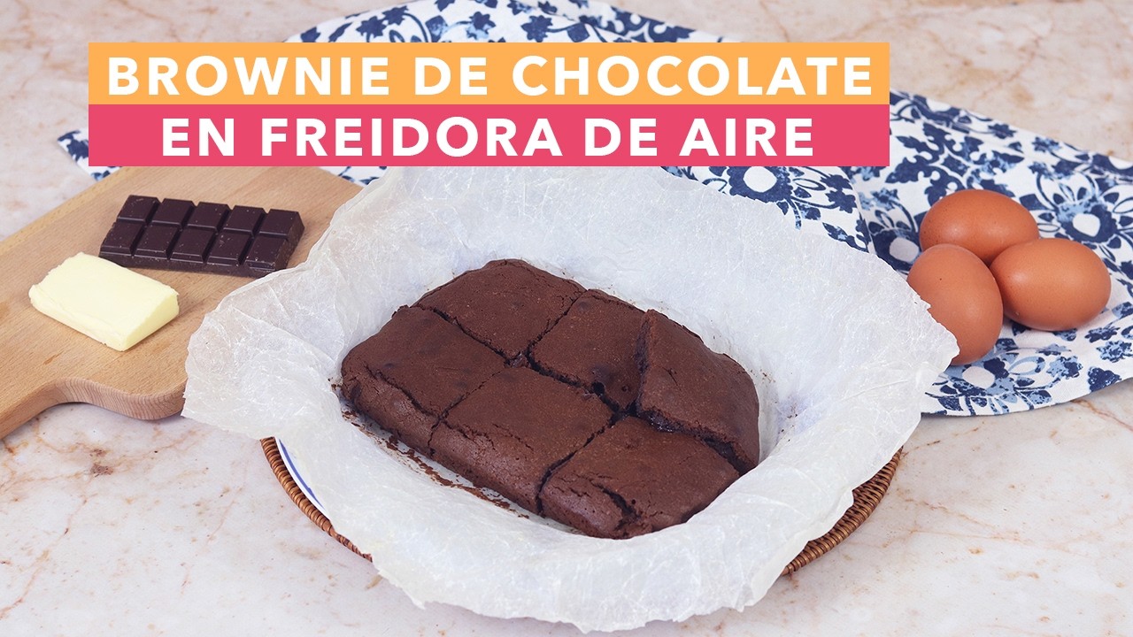 PREPARA ESTE BROWNIE DE CHOCOLATE EN FREIDORA DE AIRE | Receta de brownie en airfryer
