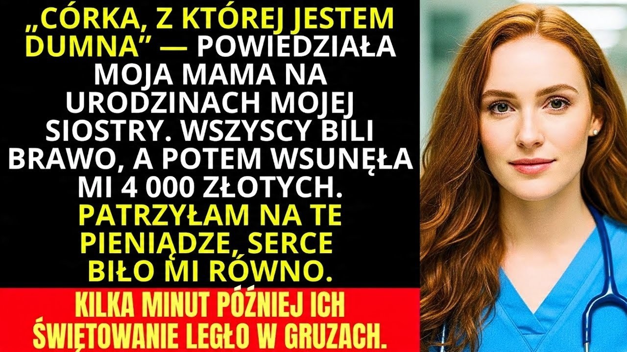 MAMA POWIEDZIAŁA „TO CÓRKA, Z KTÓREJ JESTEM DUMNA” NA URODZINACH SIOSTRY — POTEM DAŁA 4 000 ZŁ