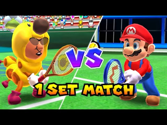 マリオテニス オープン さいきょうスターマリオと戦う - YouTube