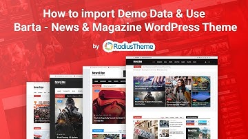Import Demo data in Barta – News, Blog & Magazine WordPress Theme