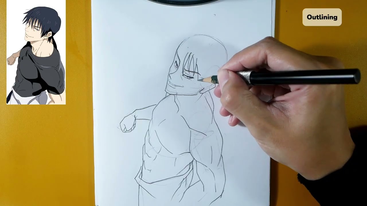 How to Draw Toji Fushiguro Step by Step – Toji Fushiguro Drawing Tutorial | Easy Guide