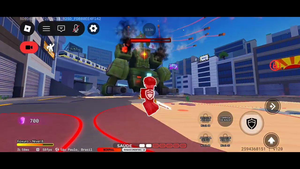 Jogando bola da morte no roblox