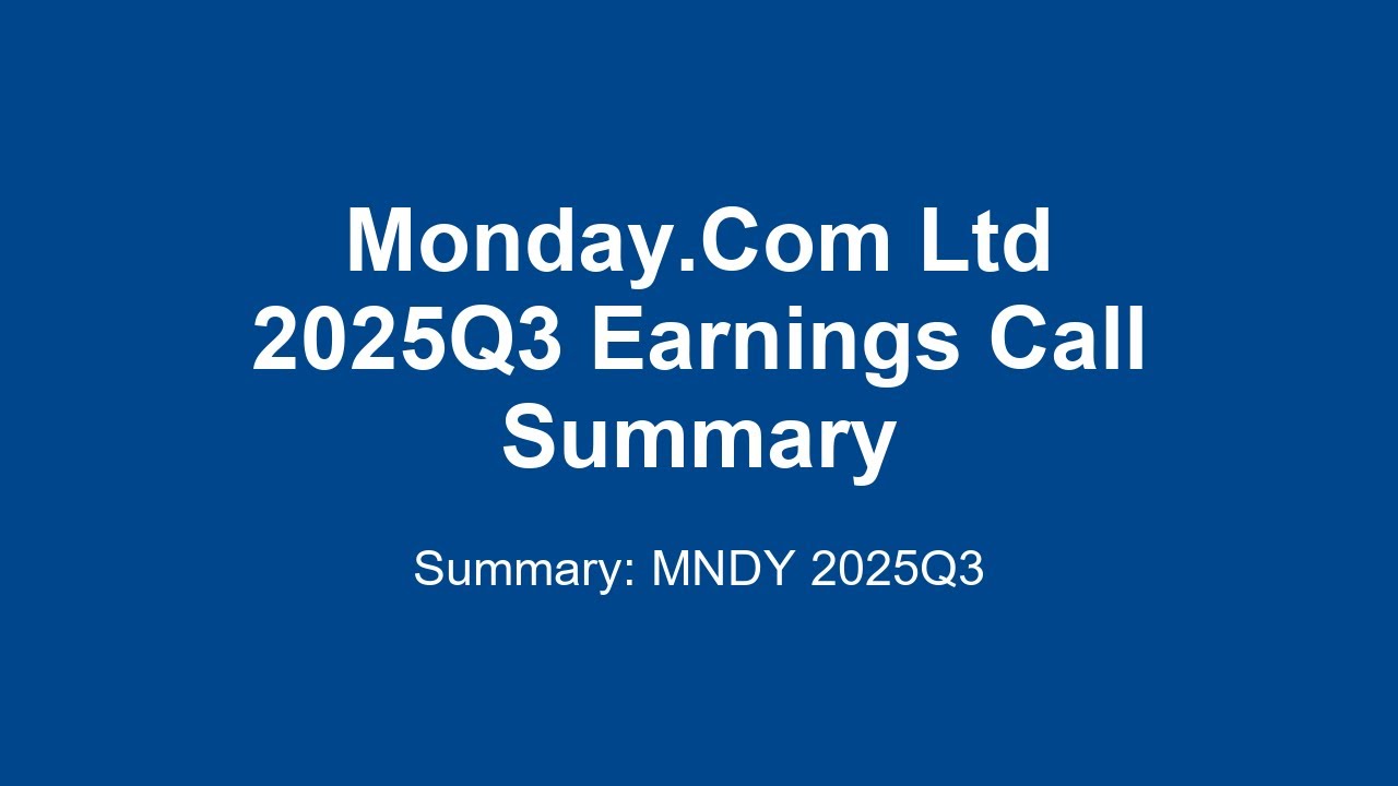 Monday.Com Ltd 2025Q3 : Monday.com Q3 FY25 Earnings: Huge Growth & Record Profits!