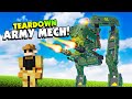 Fully Destructible ROBOT MECH In New ARMY BASE! - Teardown Mods