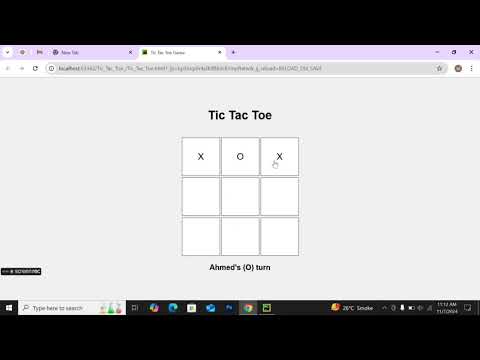 Tic Tac Toe Game using HTML  , CSS and JavaScript | Code tutorial