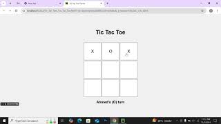 Tic Tac Toe Game Using Html , Css And Javascript Code Tutorial